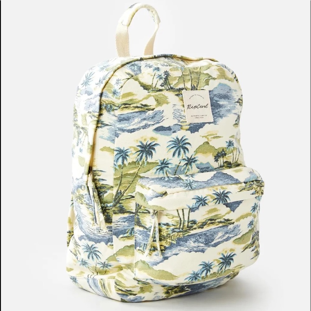 🔆RIP CURL🔆 POSTCARDS CANVAS 18L BACKPACK HIKING BEACH TRAVEL OVER NIGHT BAG - Picture 2 of 11